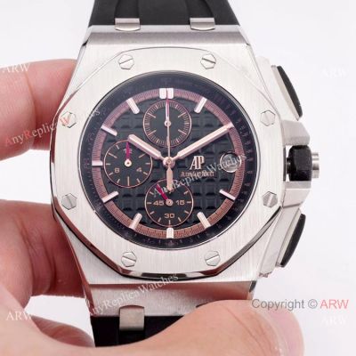 Copy Audemars Piguet Royal Oak Offshore SS Black&Red Face watch - New Style